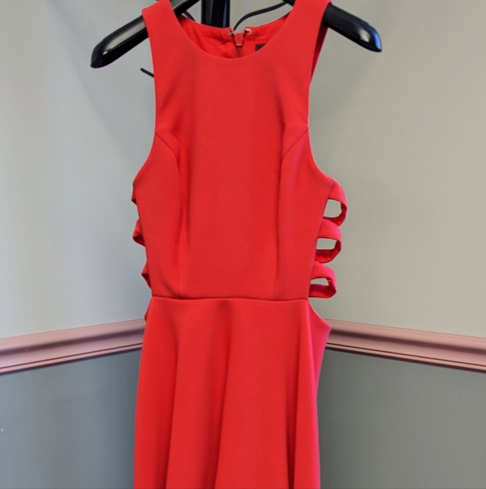 BCBG Formal Gown. Coral high low, Sz 2